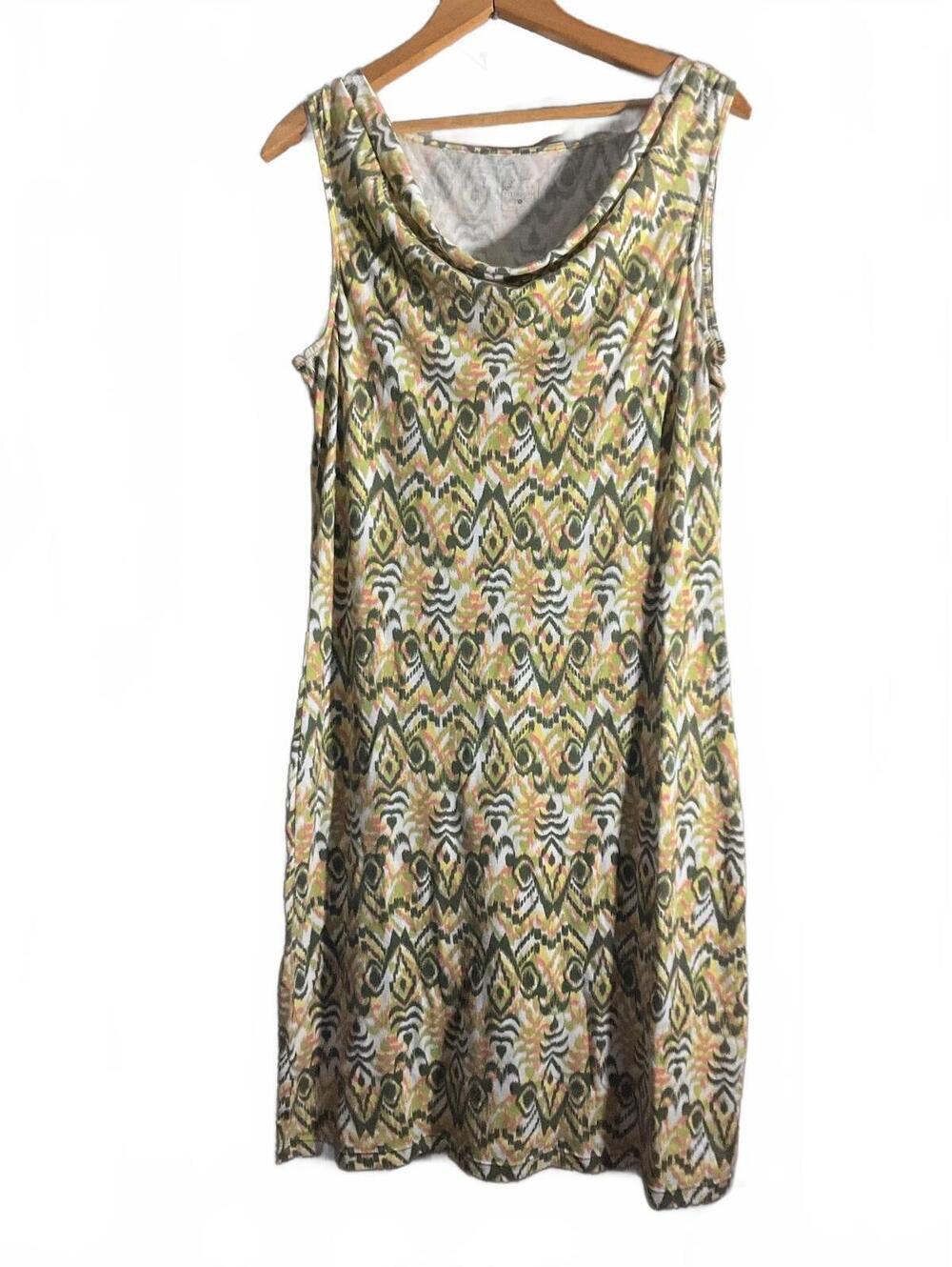 title nine Sleeveless Patterned Cowl neck Dress Size Small